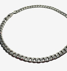 1-8-75247-1-Cadena de eslabones tipo cubana de plata de ley 925