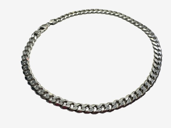 1-8-75247-1-Cadena de eslabones tipo cubana de plata de ley 925