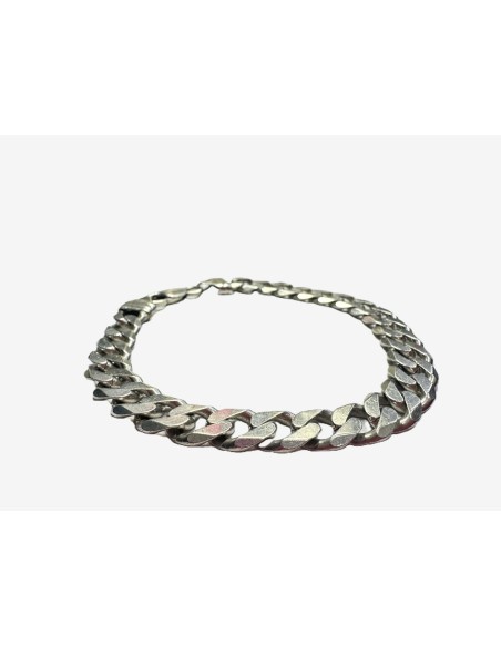 1-8-75250-1-Pulsera eslabones tipo cubana de plata de ley 925, L 23 cm