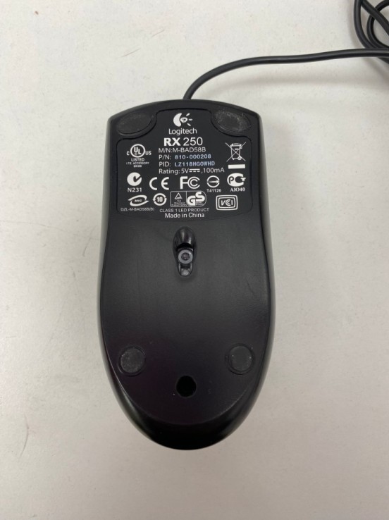 8-8-77006-4-Ratón óptico Logitech modelo RX250