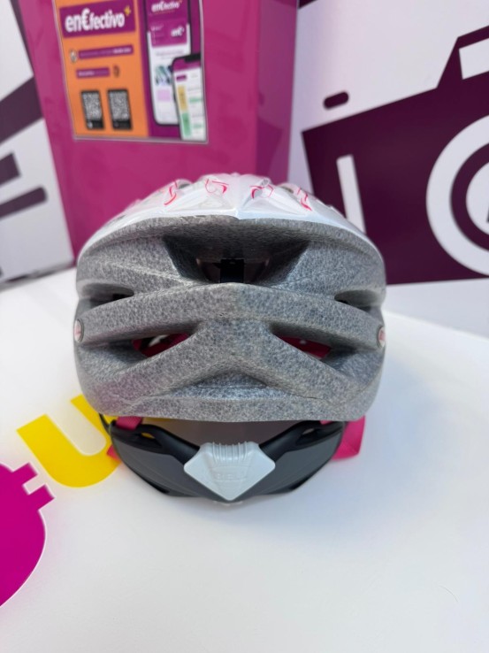 9-9-76736-2-Casco ciclismo crossfire 50-57cm blanco y rosado