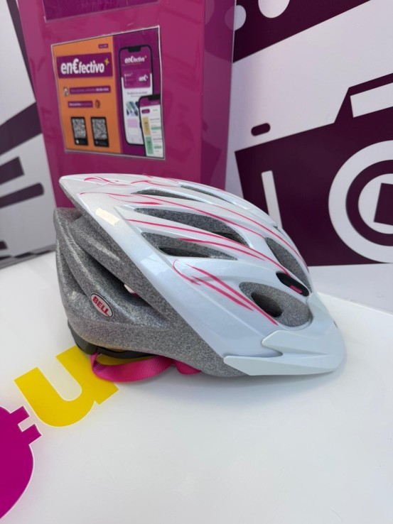9-9-76736-3-Casco ciclismo crossfire 50-57cm blanco y rosado