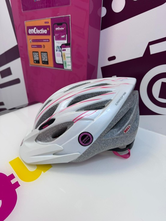 9-9-76736-4-Casco ciclismo crossfire 50-57cm blanco y rosado