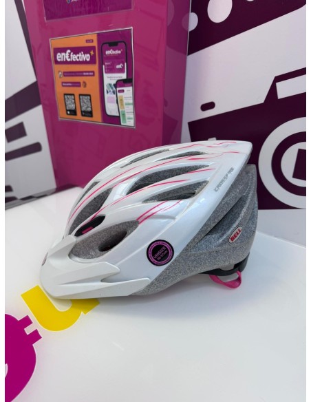 9-9-76736-4-Casco ciclismo crossfire 50-57cm blanco y rosado