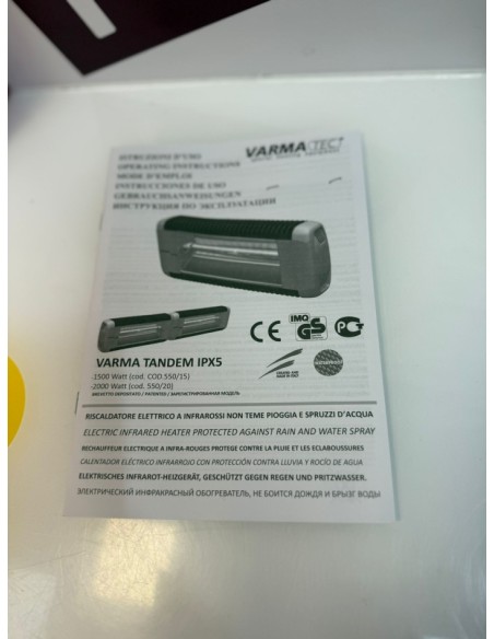 9-9-76615-5-Calefactor De Terraza varma electric tanden infrared irk ipx5 1500-2000 (sin uso)w 