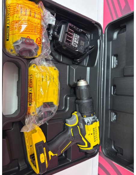 8-8-74916-1-Taladro A Bateria STANLEY FatMax V20 18v SFMCD715 2 bateria Sin usos 