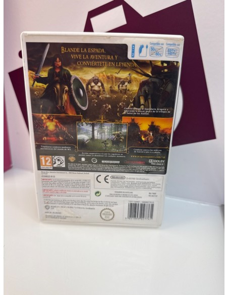 9-9-76905-3-Videojuego Wii El señor de los anillo las aventuras de aragon 