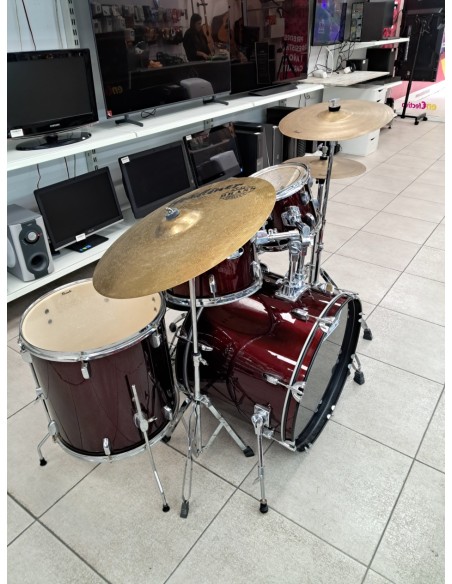 6-6-168451-2-Bateria Pearl Roadshow 22 Red Wine Banqueta
