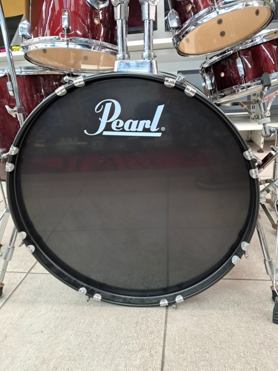 6-6-168451-3-Bateria Pearl Roadshow 22 Red Wine Banqueta