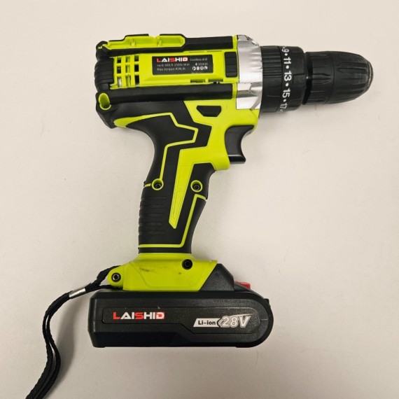 8-8-74356-6-Taladro A Bateria atornillador percutor Laishid 28V 2 baterías