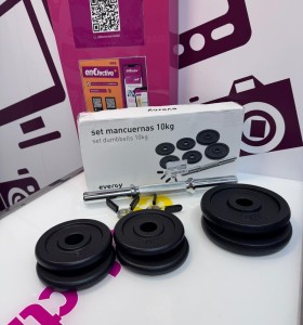 9-9-76881-1-Kit Mancuernas Evergy Barra Y Discos De 1kg Y 2kg 