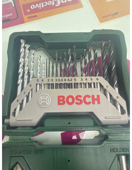 8-8-77496-1-Brocas Maletin Bosch X-Line de brocas y puntas de atornillar x 33 pz