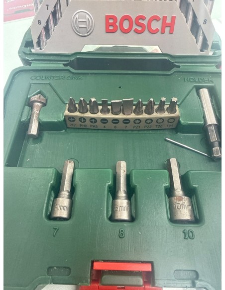 8-8-77496-3-Brocas Maletin Bosch X-Line de brocas y puntas de atornillar x 33 pz