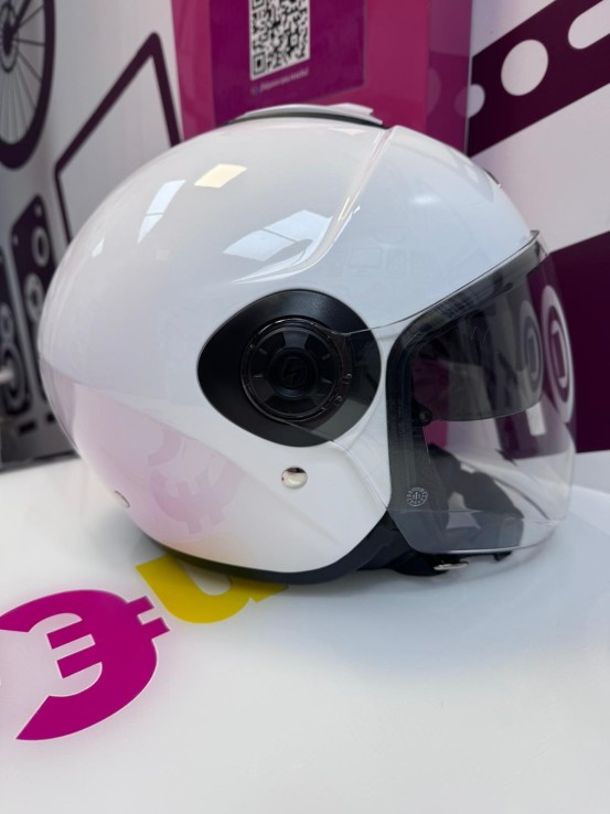 9-9-77082-4-Casco integral jet talla M color blanco