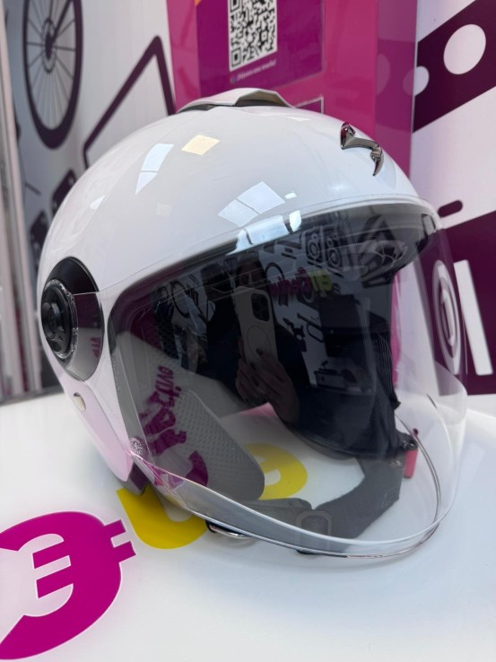 9-9-77082-5-Casco integral jet talla M color blanco