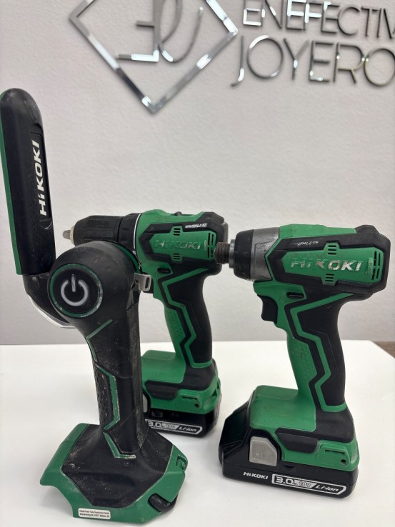 1-1-271492-1-Taladro A Bateria Set Hikoki Ue18djl Linterna Ds 18dd Taladro Atornillador De Impacto Wh 18dd 