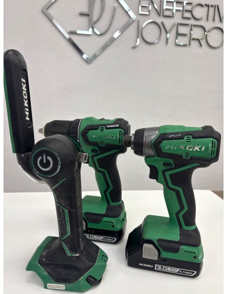 1-1-271492-1-Taladro A Bateria Set Hikoki Ue18djl Linterna Ds 18dd Taladro Atornillador De Impacto Wh 18dd 