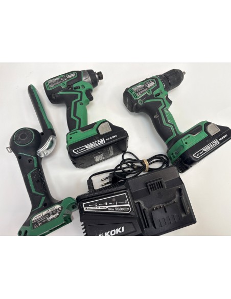 1-1-271492-2-Taladro A Bateria Set Hikoki Ue18djl Linterna Ds 18dd Taladro Atornillador De Impacto Wh 18dd 