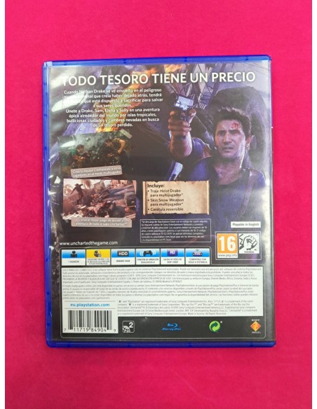 6-6-168570-2-Videojuego PS4 uncharted 4 el desenlace del ladron