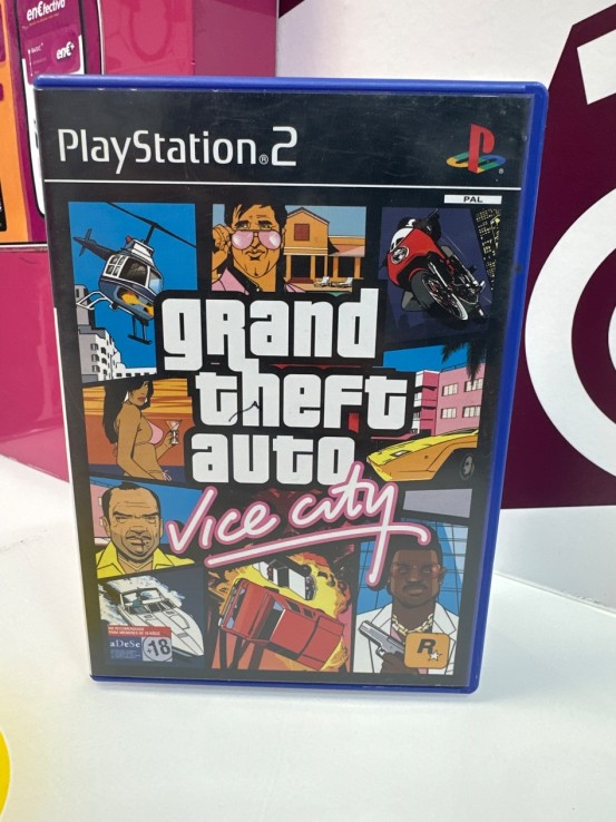 9-9-77105-3-Videojuego PS2 Gta Vice City 