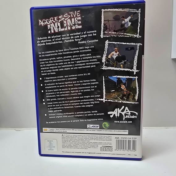 7-7-86631-3-Videojuego PS2 Aggressive Inline 