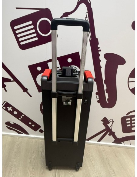 9-9-77206-6-Altavoz Portatil Bluetooth Aiwa Karaoke Trolley Party Speaker Kbtus-608mkII