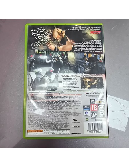 7-7-86724-3-Videojuego Xbox 360 Splinter Cell Double Agent (SP) 