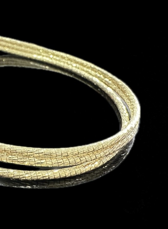 1-1-246521-1-Pulsera tipo cordón triple de plata de ley 925 baño oro 18K