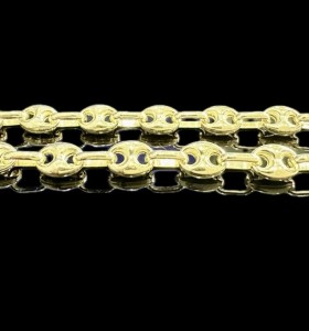 1-1-246550-1-Cadena eslabones tipo pailabote de plata de ley 925 baño oro 18K, 60 cm  2
