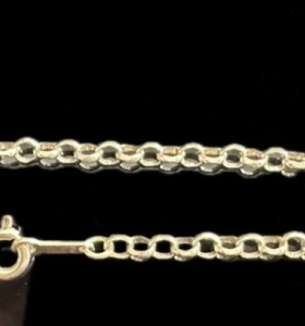 1-1-246542-1-Cadena eslabones tipo rolo de plata de ley 925 baño oro 18K, 60 cm  2