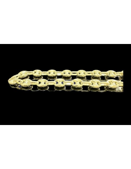 1-1-246549-2-Cadena eslabones tipo pailabote de plata de ley 925 baño oro 18K, 60 cm 