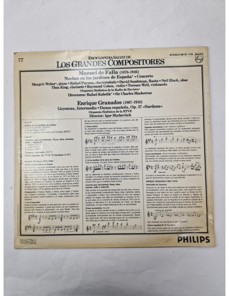 1-1-272042-2-Vinilo enciclopedia salvat grandes compositores 77 
