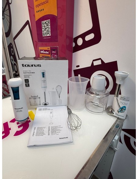 9-9-76395-1-Batidora Brazo Taurus Robot 750 Easy Plus Inox 