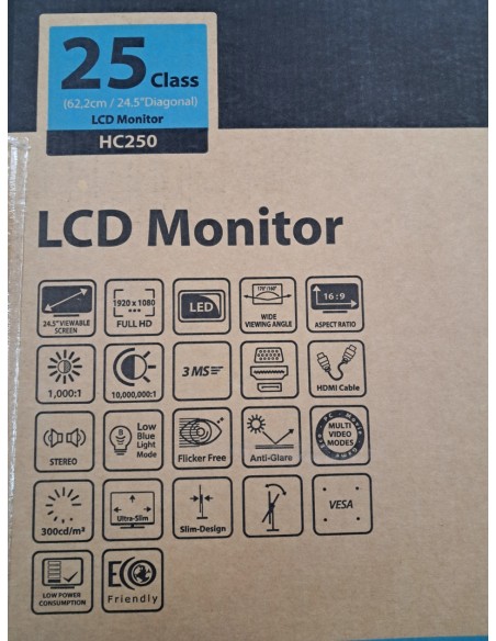 6-6-168830-2-Monitor LED Monitor Hannspree HC 250 PFB 24.5 Full HD LED SIN USO