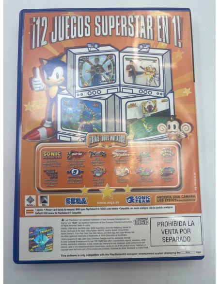 1-1-272170-3-Videojuego PS2 Sonic Sega Superstars 