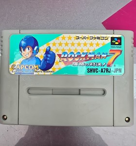 7-7-86950-1-Videojuego Retro Megaman 7 Rockman 7 Super Nintendo SFC Super Famicom