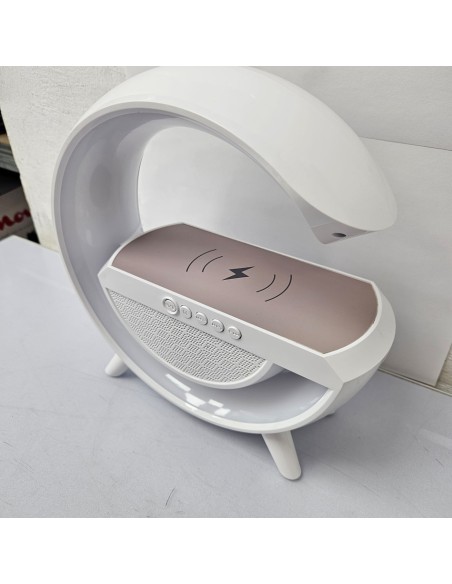 8-8-74301-3-Lampara Infrarrojos 3 en 1 Cargador inalambrico con luz LED y altavoz RoHS