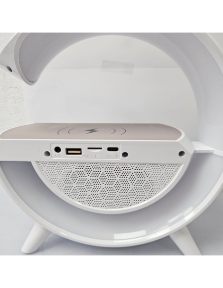 8-8-74301-5-Lampara Infrarrojos 3 en 1 Cargador inalambrico con luz LED y altavoz RoHS