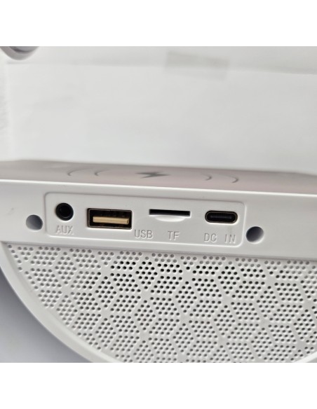 8-8-74301-6-Lampara Infrarrojos 3 en 1 Cargador inalambrico con luz LED y altavoz RoHS