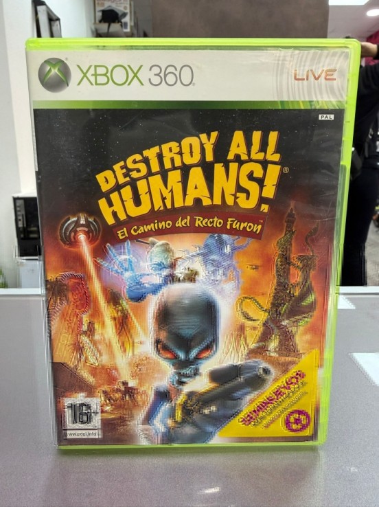 7-7-87133-1-Videojuego Xbox 360 Destroy All Humans El camino del Recto Furon
