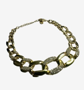 1-1-271846-1-Pulsera eslabones ovalados circonitas de plata de ley 925 , baño oro 18K 2