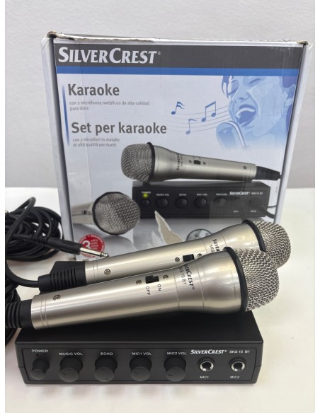 1-1-272547-1-Karaoke 2 Microfonos Silver Crest 