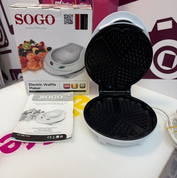 9-9-77592-2-Gofrera sogo electric waffle maker ss7115 1200w (sin uso)