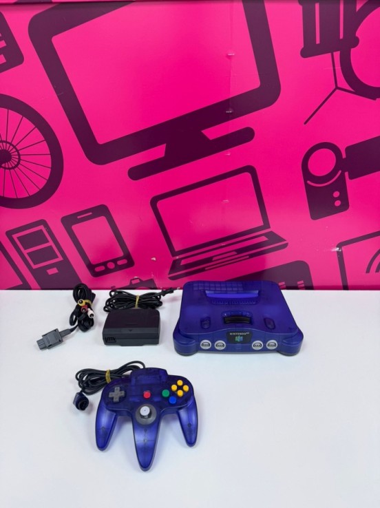 7-7-87259-5-Consola Nintendo 64 Azul