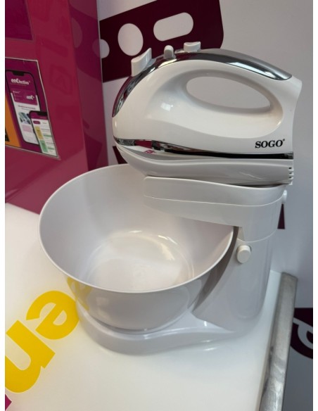 9-9-77605-2-Batidora Electrica Con Bol Giratorio Sogo SS-14290 (sin Uso)