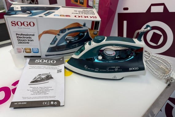 9-9-77618-4-Plancha Vapor Sogo Ss-6280g 2800w (sin Uso)