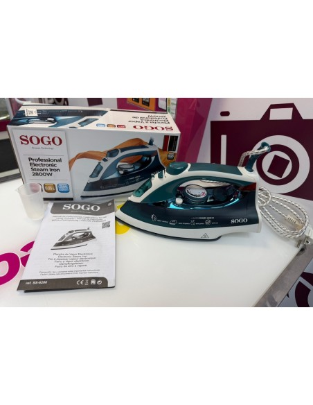 9-9-77618-4-Plancha Vapor Sogo Ss-6280g 2800w (sin Uso)