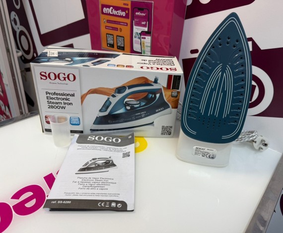 9-9-77618-7-Plancha Vapor Sogo Ss-6280g 2800w (sin Uso)