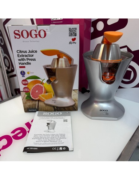 9-9-77610-4-Exprimidor Citricos Con Palanca Sogo SS-5295-gr (sin Uso)