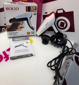 9-9-77603-1-Secador Pelo Sogo Tourmaline Ceramic Ion SS-3635 2200w (sin Uso)